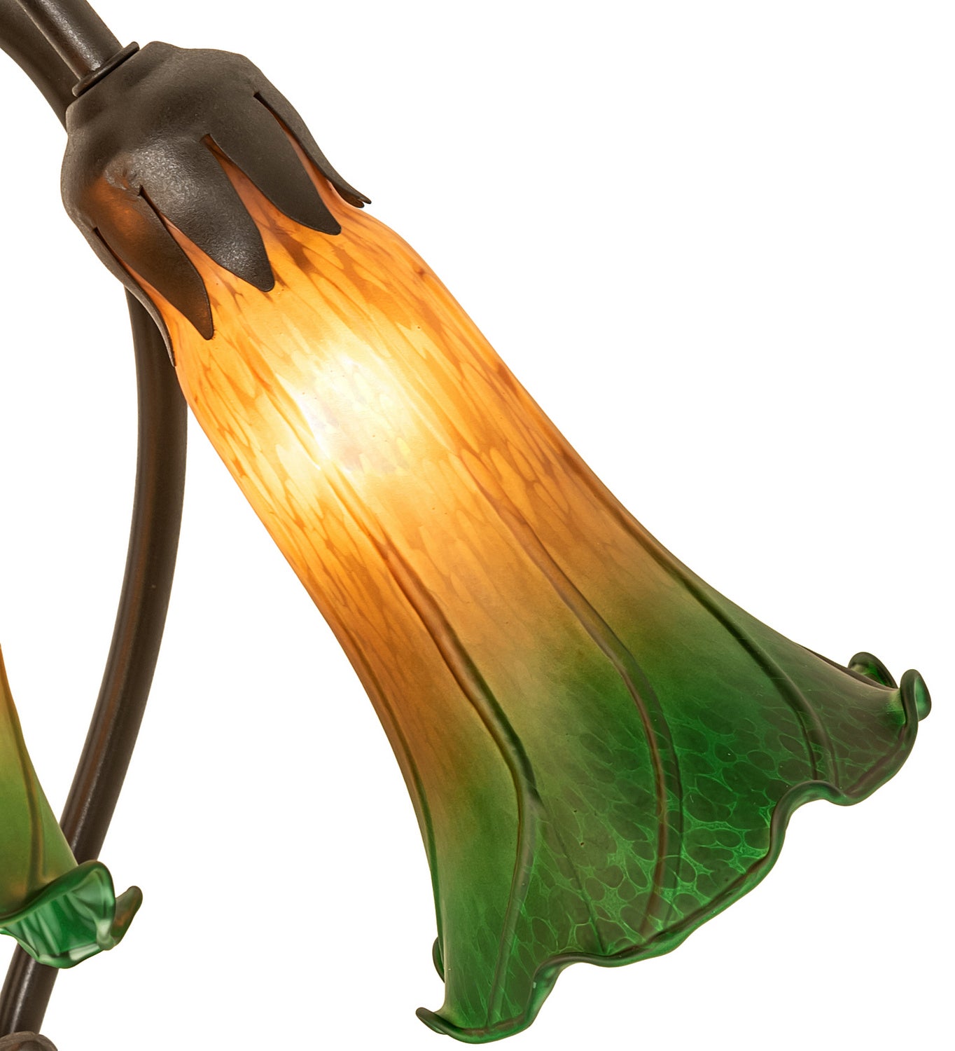 Meyda Tiffany - 254243 - Three Light Table Lamp - Amber/Green - Mahogany Bronze