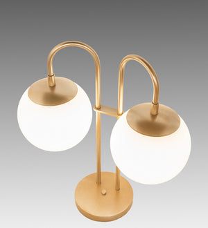 Meyda Tiffany - 254472 - Two Light Table Lamp - Bola - Champagne Metallic