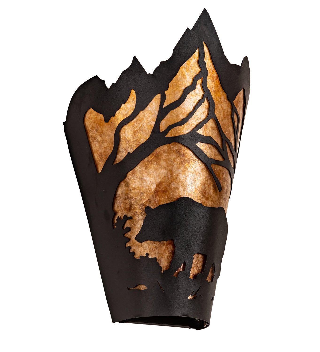 Meyda Tiffany - 254761 - LED Wall Sconce - Bear At Dawn - Textured Black