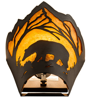 Meyda Tiffany - 254761 - LED Wall Sconce - Bear At Dawn - Textured Black