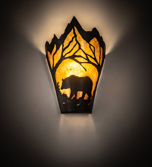 Meyda Tiffany - 254761 - LED Wall Sconce - Bear At Dawn - Textured Black