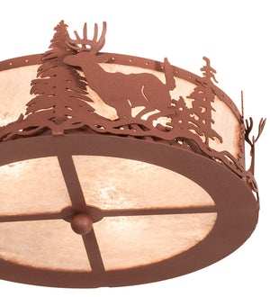 Meyda Tiffany - 254762 - LED Fan Light Fixture - Deer At Dusk - Rust