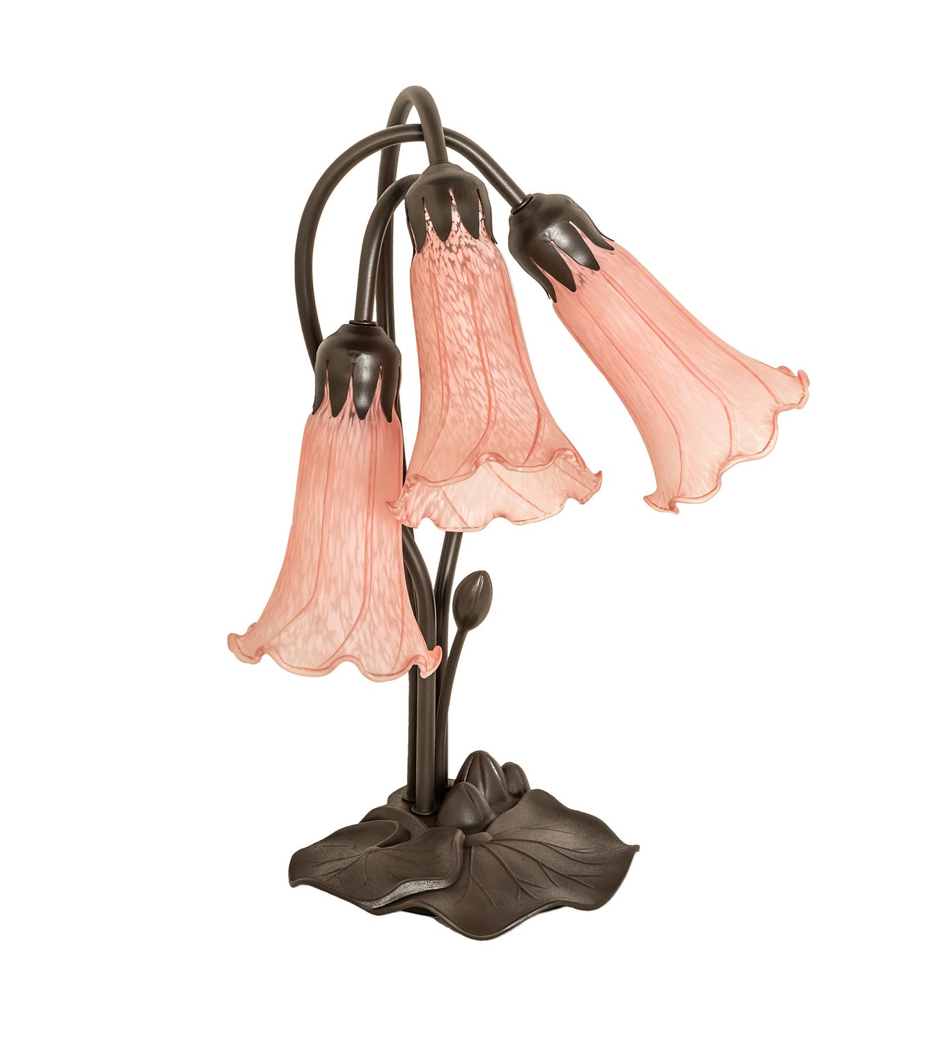 Meyda Tiffany - 98715 - Three Light Table Lamp - Pink - Mahogany Bronze