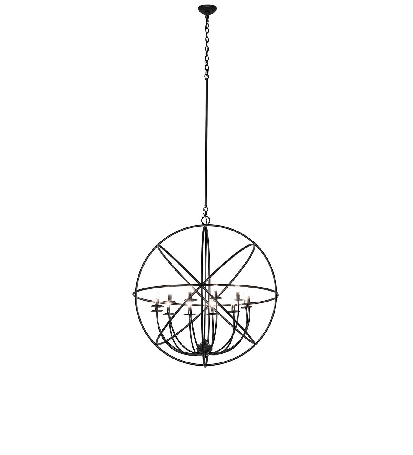 Meyda Tiffany - 247246 - 12 Light Chandelier - Atom Enerjisi - Solar Black