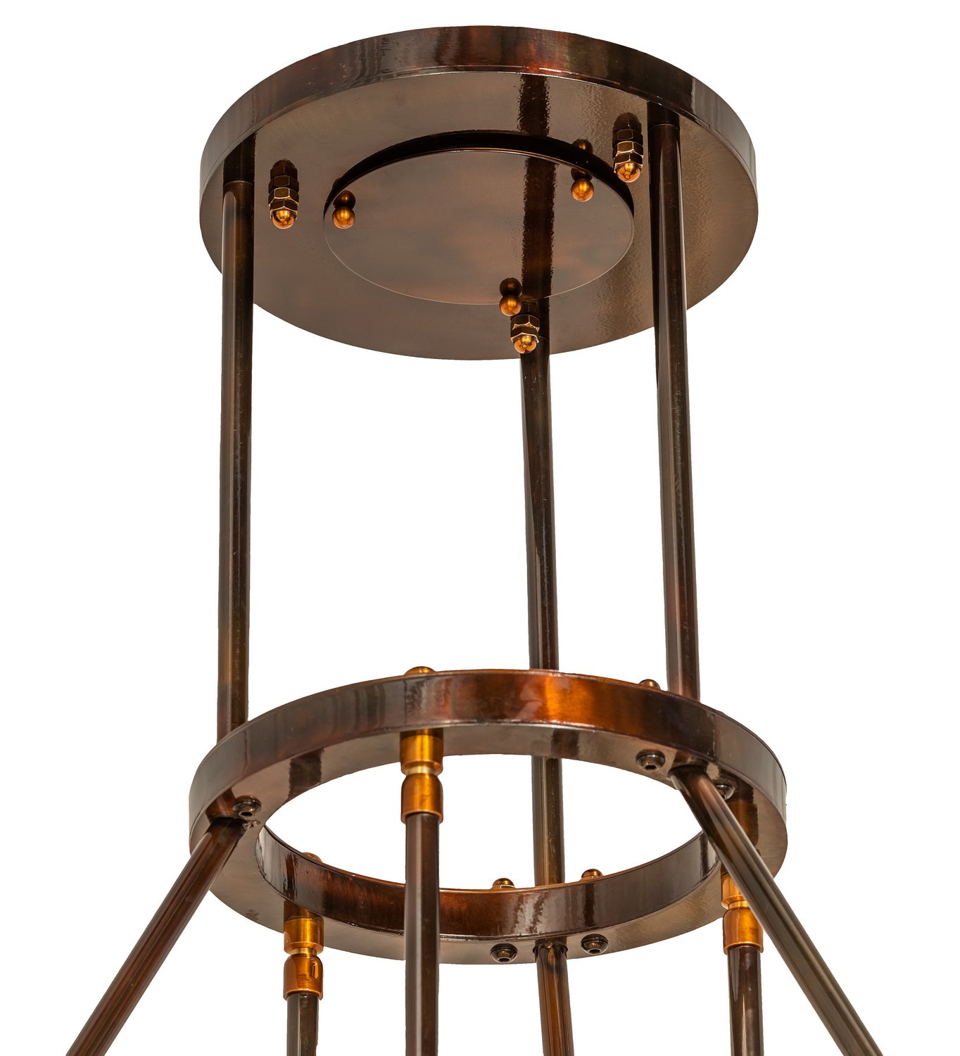 Meyda Tiffany - 250768 - Six Light Chandelier - Cartier - Dark Burnished Transparent Copper