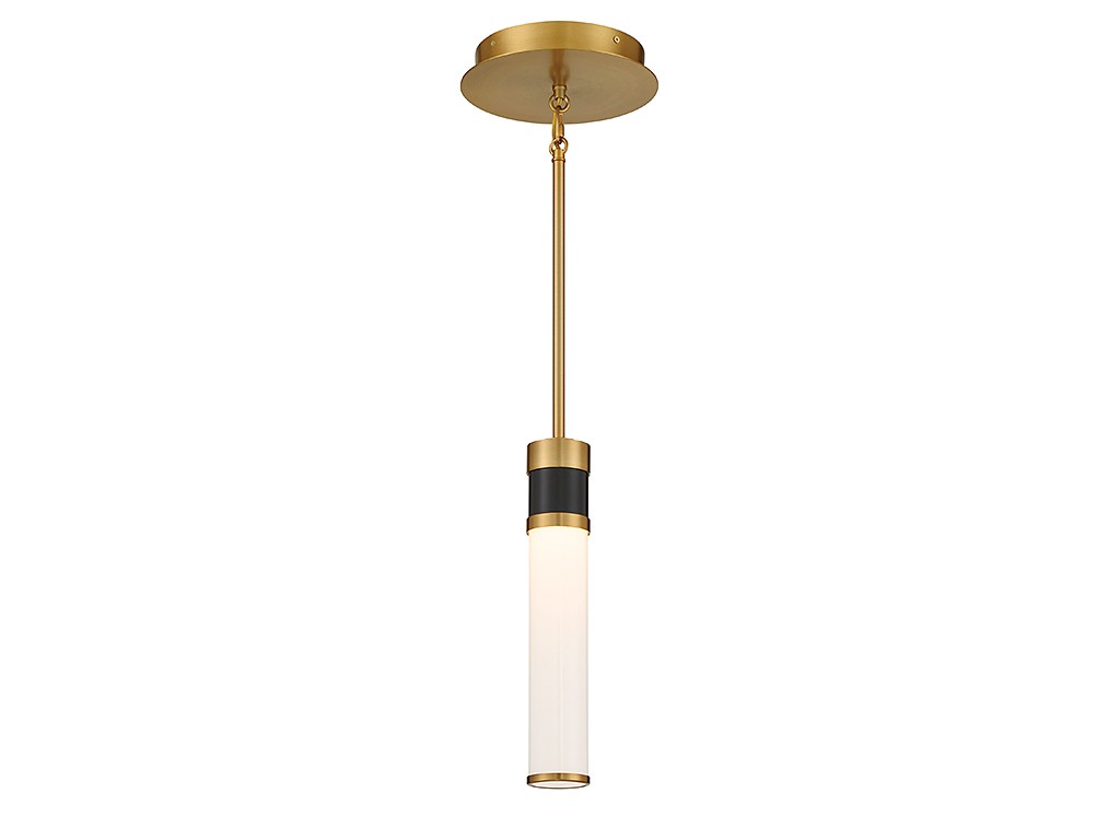 Savoy House - 7-1643-1-143 - LED Mini Pendant - Abel - Matte Black with Warm Brass Accents