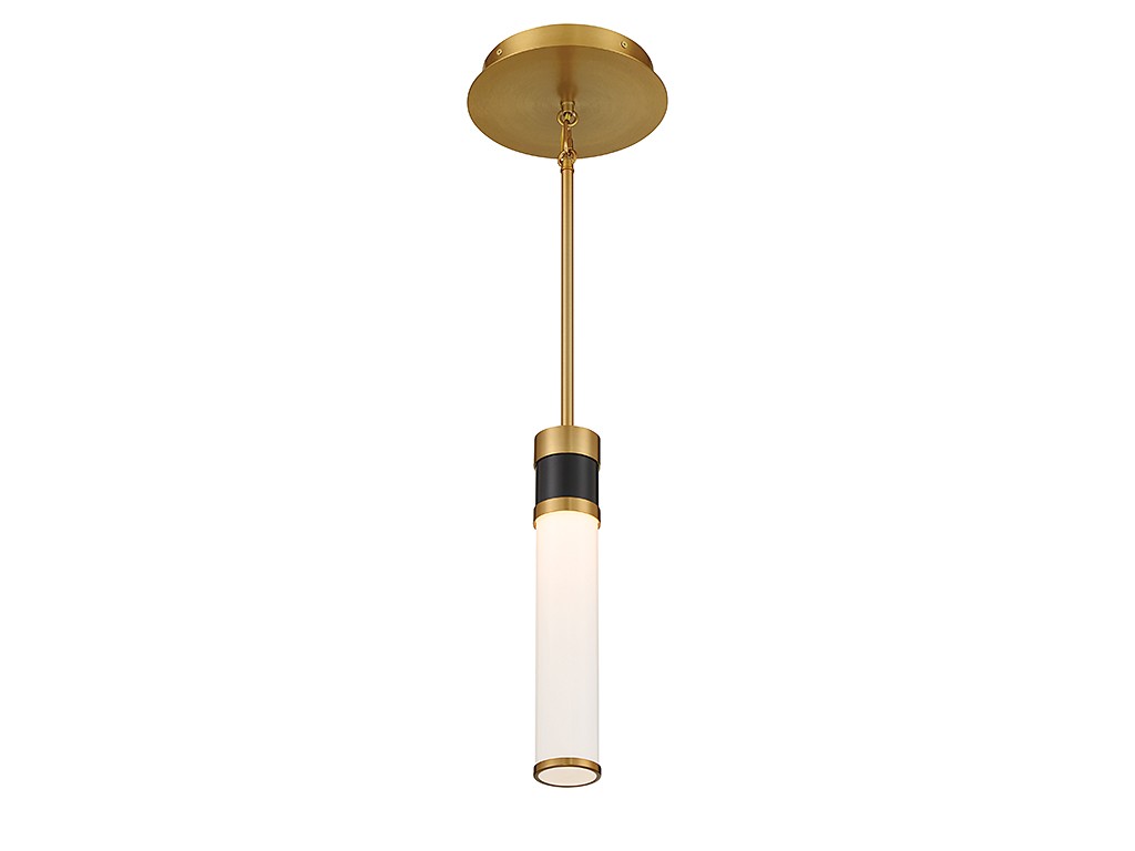 Savoy House - 7-1643-1-143 - LED Mini Pendant - Abel - Matte Black with Warm Brass Accents