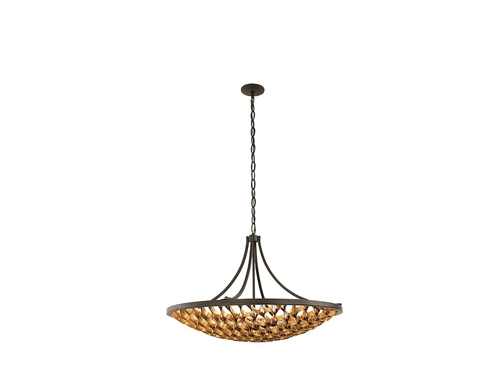 Savoy House - 7-9351-8-46 - Eight Light Pendant - Ventura - Matte Black and Gold