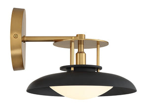 Savoy House - 9-1686-1-143 - One Light Wall Sconce - Gavin - Matte Black with Warm Brass Accents