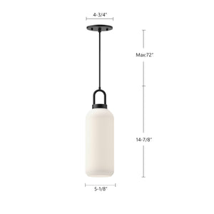 Alora - PD401505AGCL - One Light Pendant - Soji - Aged Gold/Clear Glass
