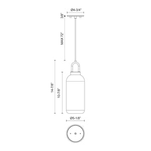 Alora - PD401505AGOP - One Light Pendant - Soji - Aged Gold/Opal Matte Glass