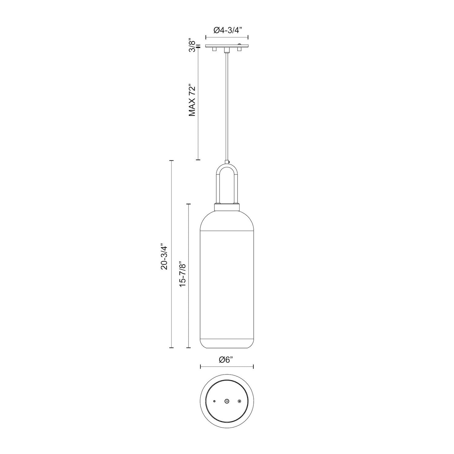 Alora - PD401606MBCL - One Light Pendant - Soji - Clear Glass/Matte Black