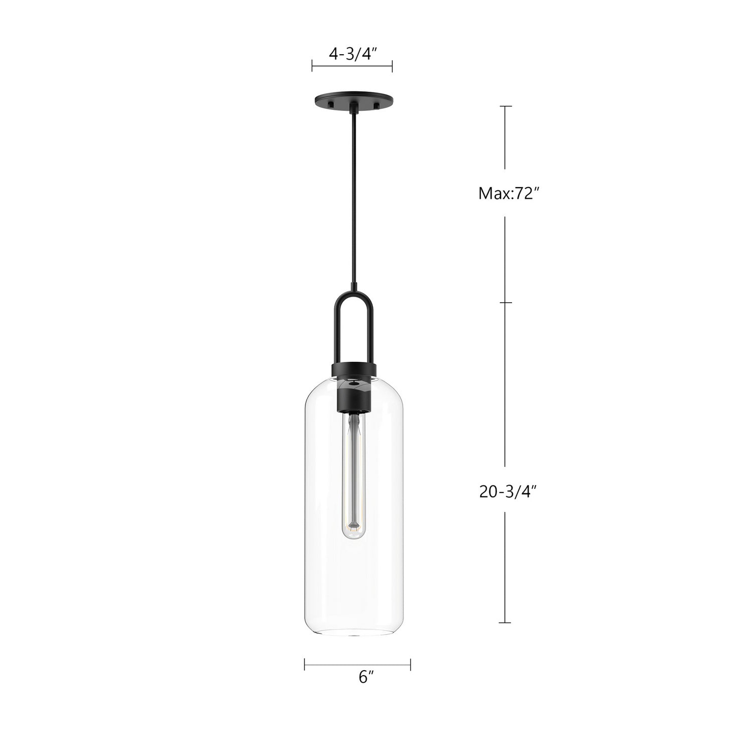 Alora - PD401606MBOP - One Light Pendant - Soji - Matte Black/Opal Matte Glass
