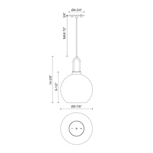 Alora - PD601710MBCL - One Light Pendant - Soji - Clear Glass/Matte Black