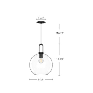 Alora - PD601710MBOP - One Light Pendant - Soji - Matte Black/Opal Matte Glass