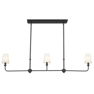 Kichler - 52519BK - Three Light Linear Chandelier - Pallas - Black