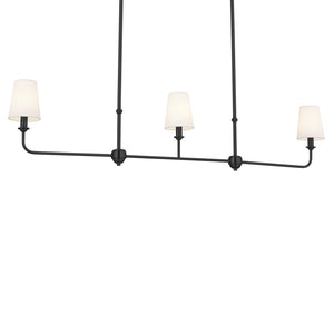 Kichler - 52519BK - Three Light Linear Chandelier - Pallas - Black