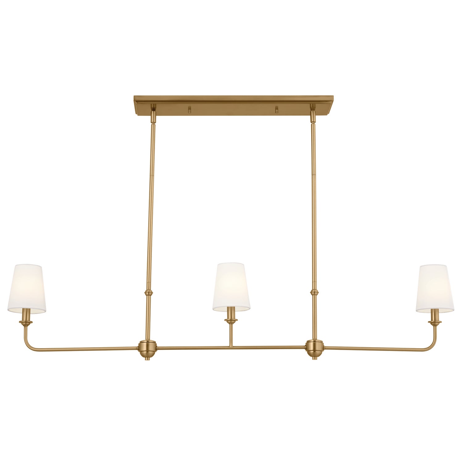 Kichler - 52519BNB - Three Light Linear Chandelier - Pallas - Brushed Natural Brass