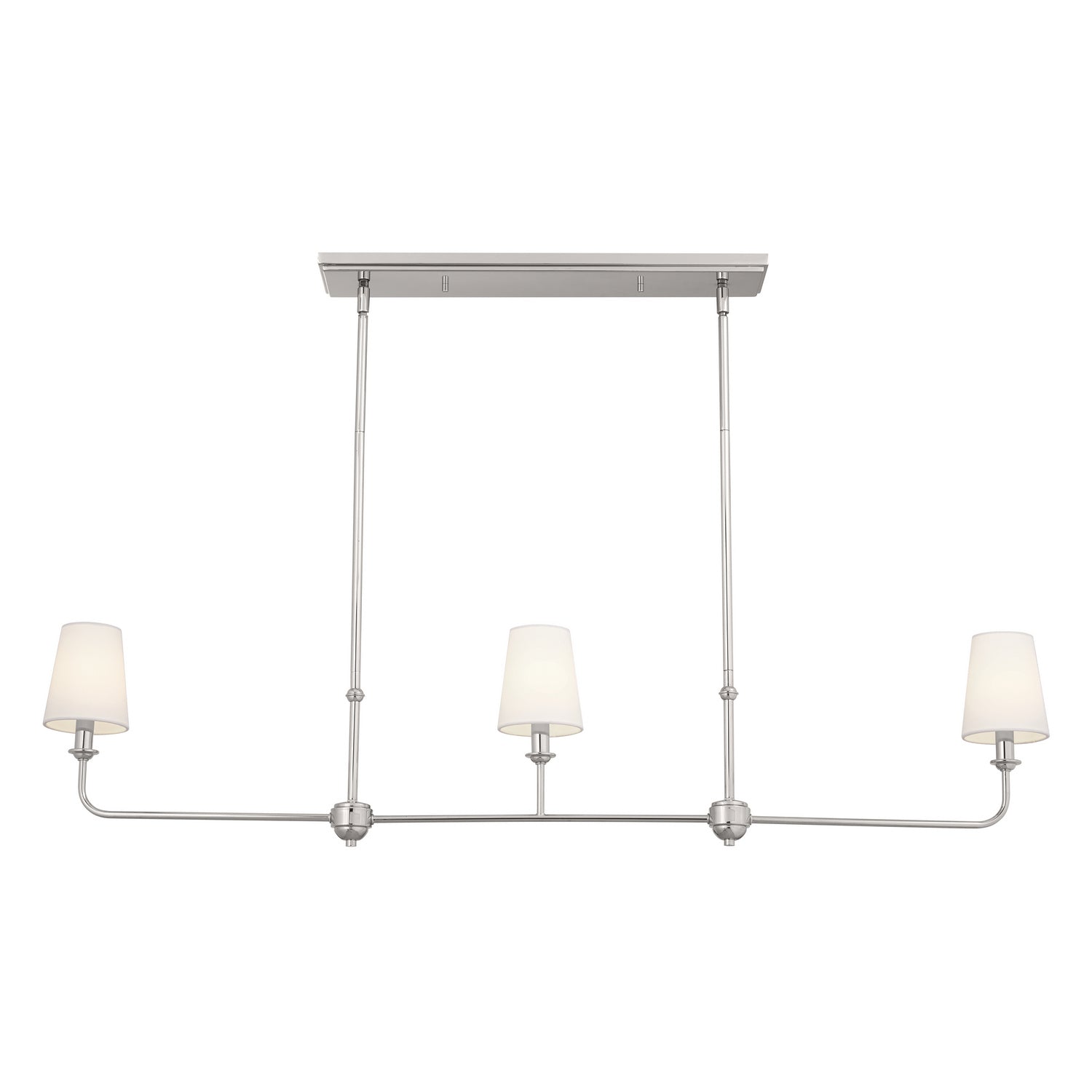 Kichler - 52519PN - Three Light Linear Chandelier - Pallas - Polished Nickel