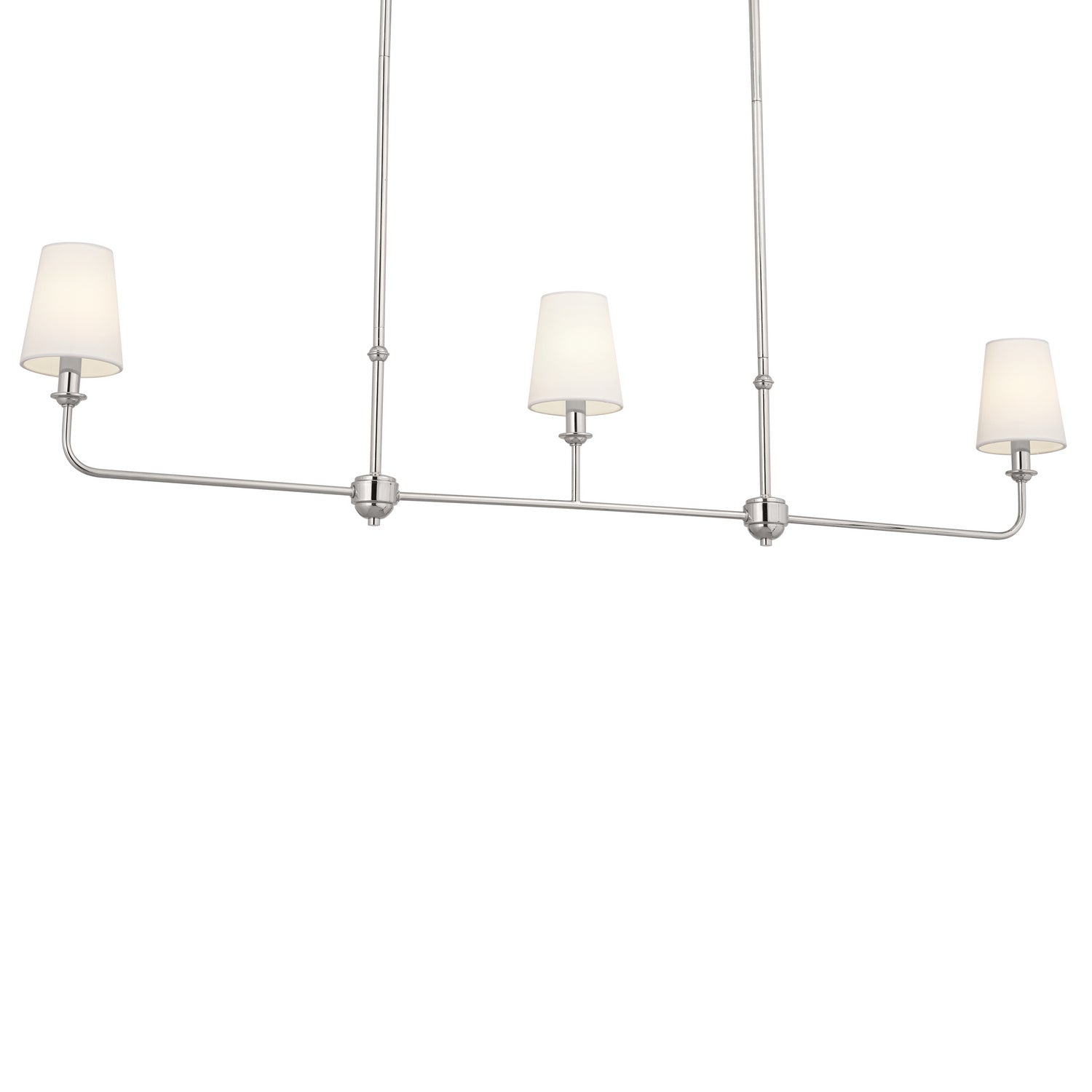 Kichler - 52519PN - Three Light Linear Chandelier - Pallas - Polished Nickel