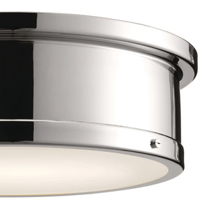 Kichler - 52541PN - Three Light Flush Mount - Serca - Polished Nickel