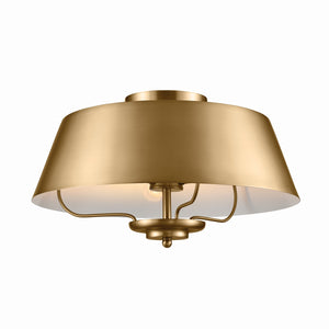 Kichler - 52542BNB - Three Light Pendant/Semi Flush Mount - Luella - Brushed Natural Brass