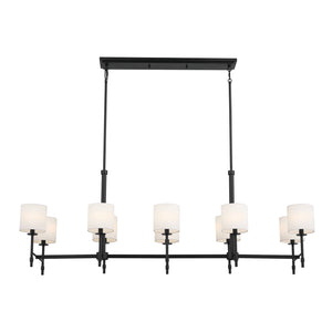 Kichler - 52503BK - Ten Light Linear Chandelier - Ali - Black