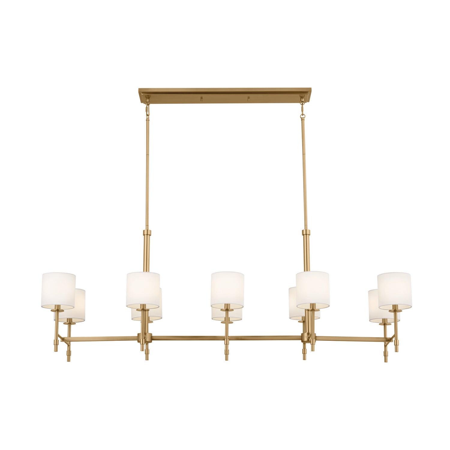 Kichler - 52503BNB - Ten Light Linear Chandelier - Ali - Brushed Natural Brass