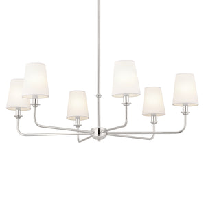 Kichler - 52516PN - Six Light Chandelier - Pallas - Polished Nickel