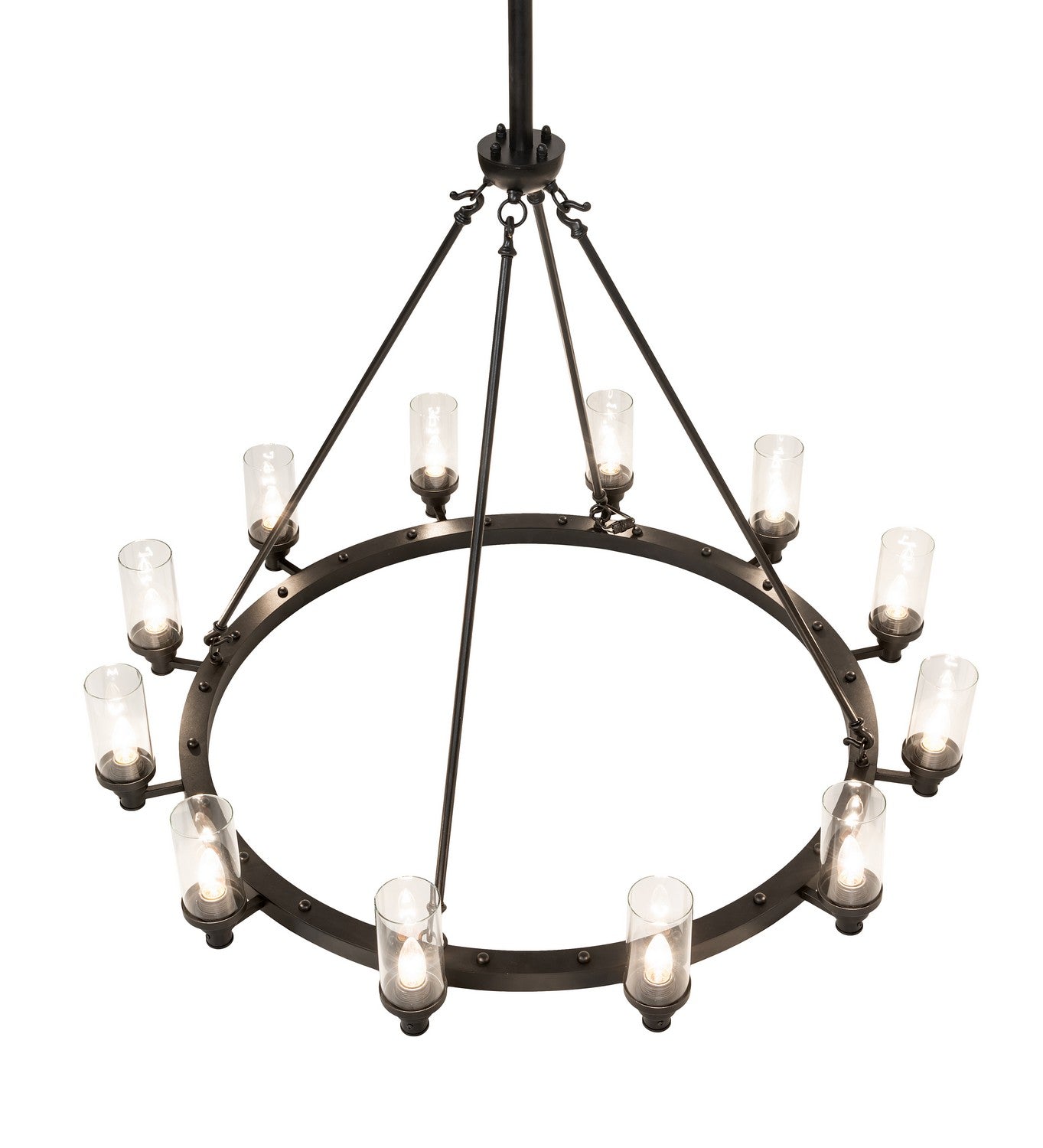 Meyda Tiffany - 251794 - 12 Light Chandelier - Loxley - Textured Black