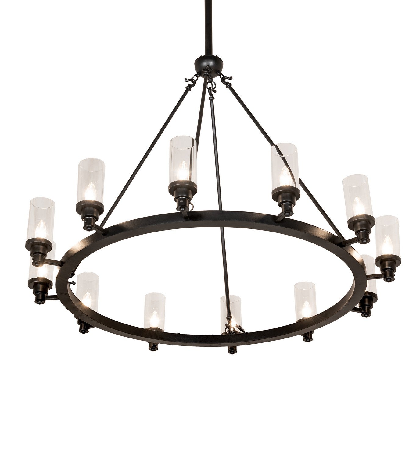 Meyda Tiffany - 251794 - 12 Light Chandelier - Loxley - Textured Black