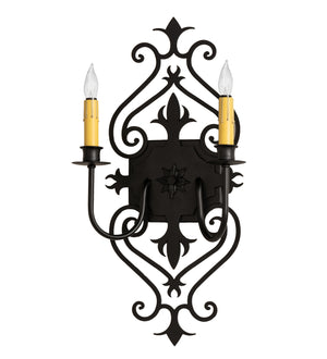 Meyda Tiffany - 253607 - Two Light Wall Sconce - Louisa - Blackwash