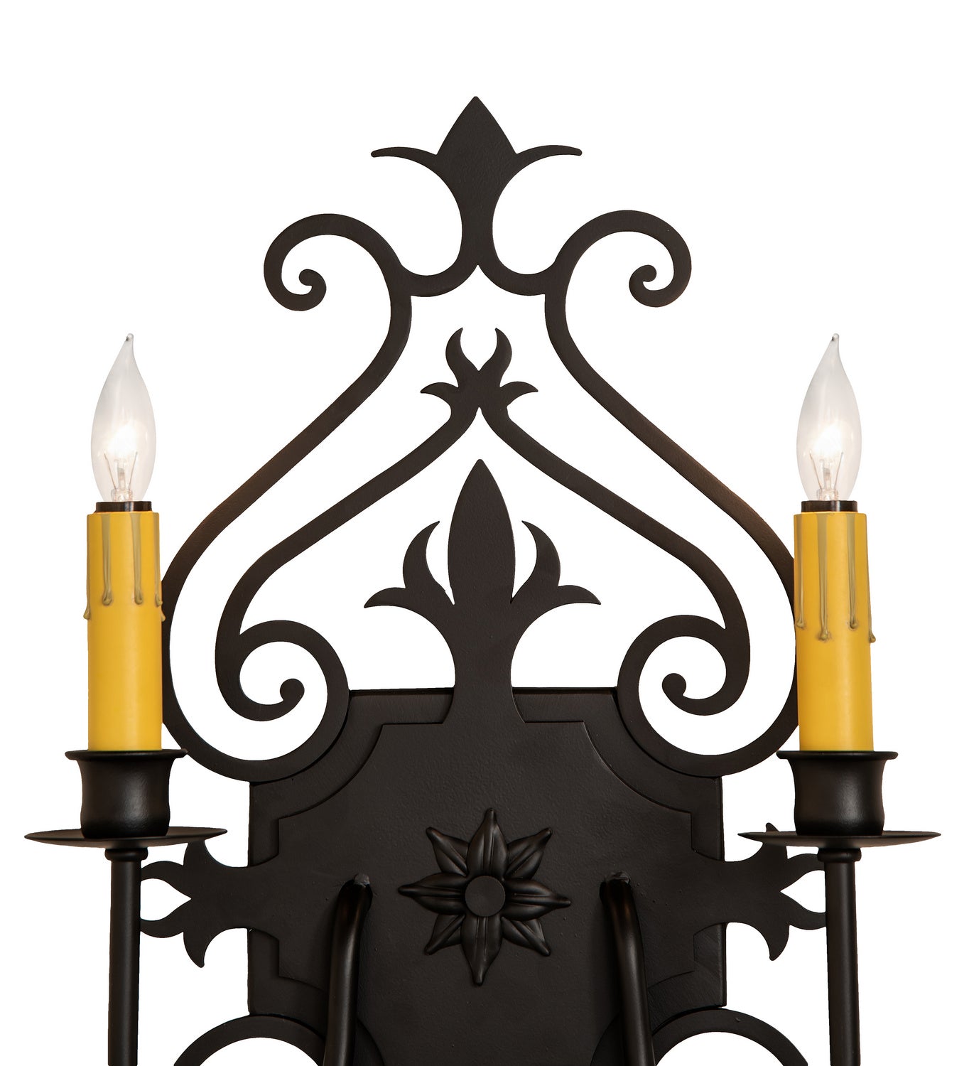 Meyda Tiffany - 253607 - Two Light Wall Sconce - Louisa - Blackwash