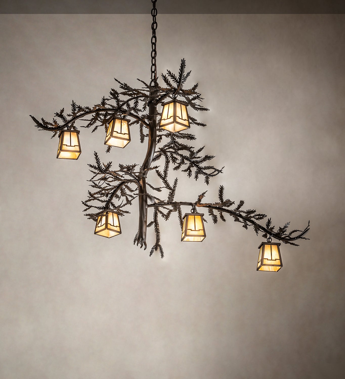 Meyda Tiffany - 253650 - Six Light Chandelier - Pine Branch - Oil Rubbed Bronze