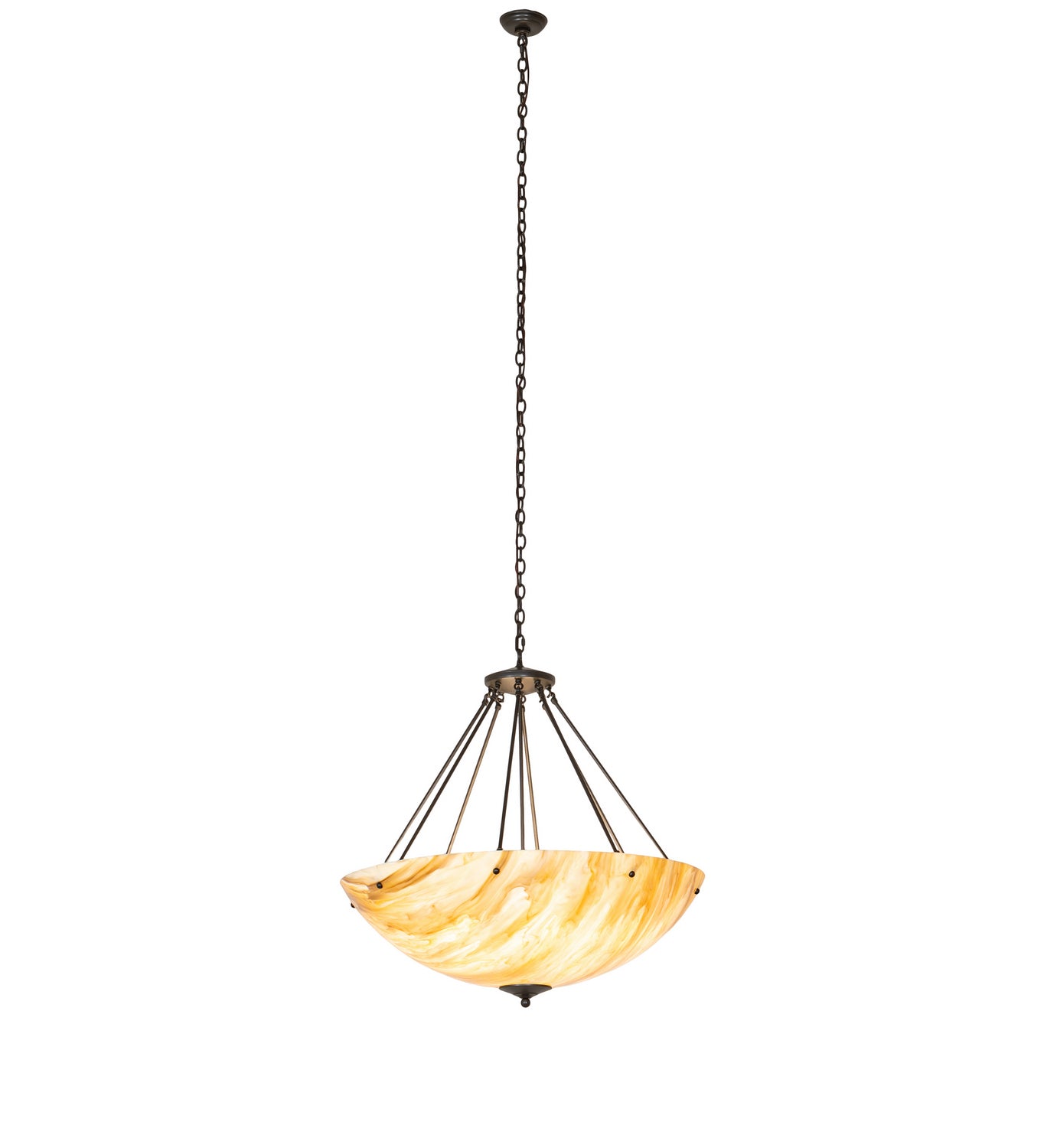 Meyda Tiffany - 254124 - Eight Light Pendant - Madison - Statuary Bronze Metallic