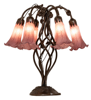 Meyda Tiffany - 255812 - Six Light Table Lamp - Lavender - Mahogany Bronze