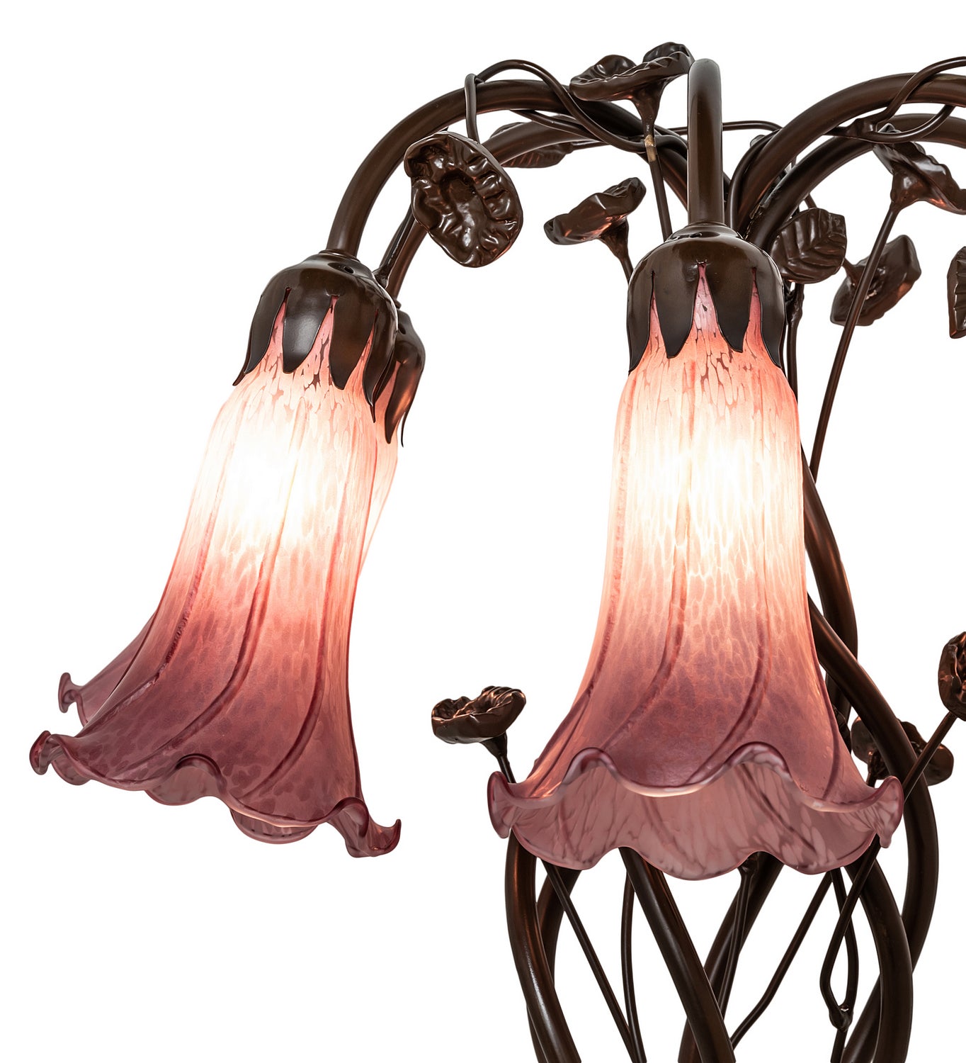 Meyda Tiffany - 255812 - Six Light Table Lamp - Lavender - Mahogany Bronze