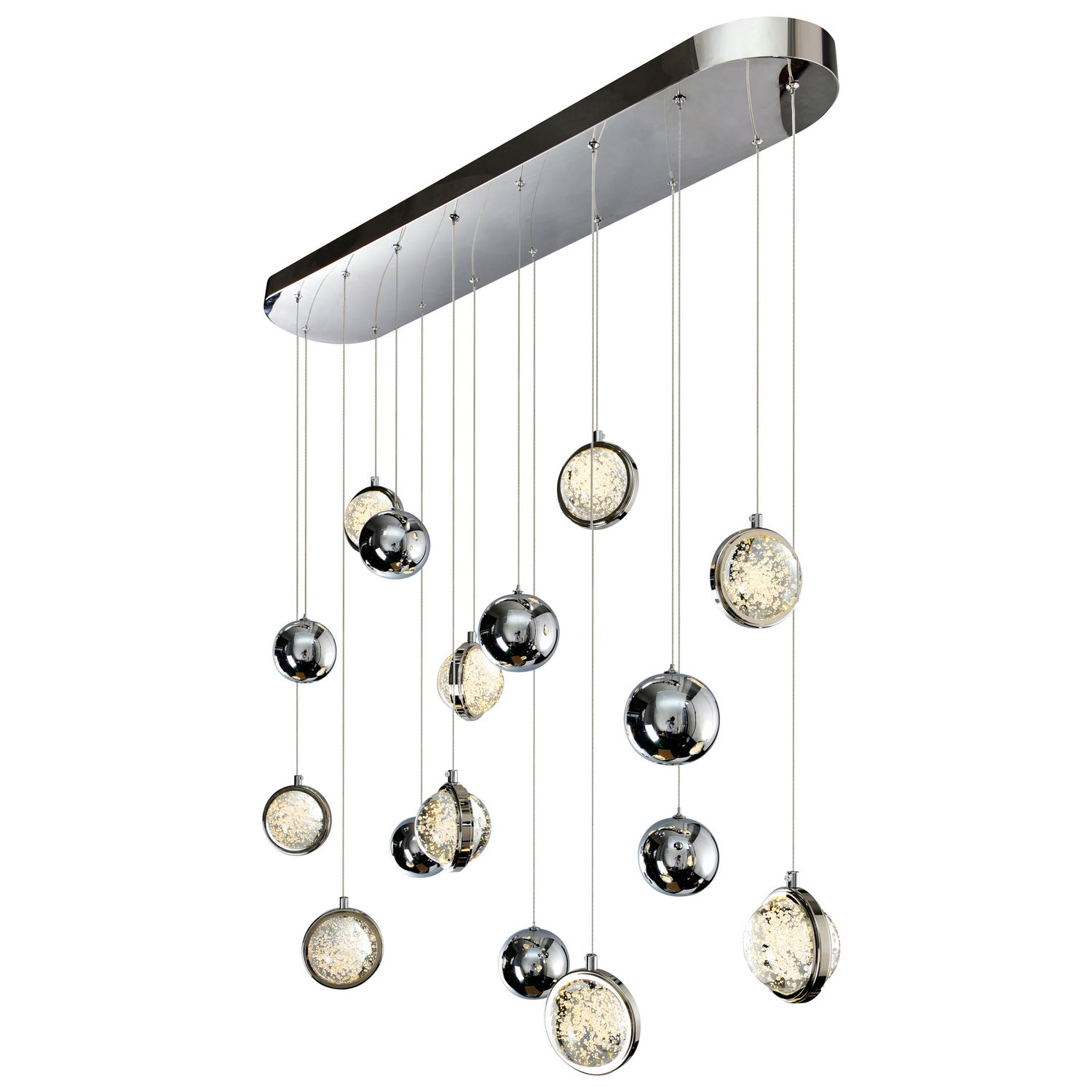 CWI Lighting - 1673P40-9-613-RC - LED Chandelier - Salvador - Polished Nickel