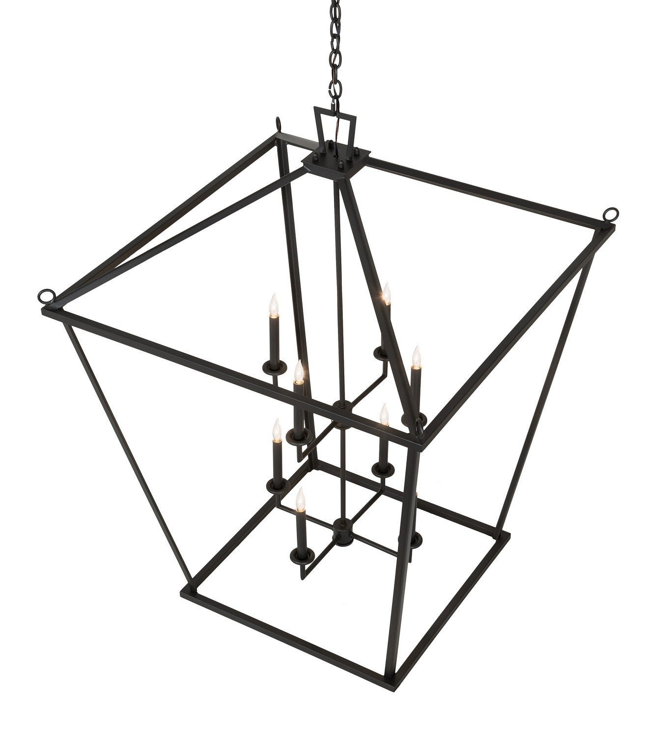 Meyda Tiffany - 256752 - Eight Light Pendant - Kitzi - Flat Black