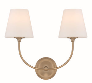 Crystorama - 2442-OP-VG - Two Light Wall Sconce - Sylvan - Vibrant Gold