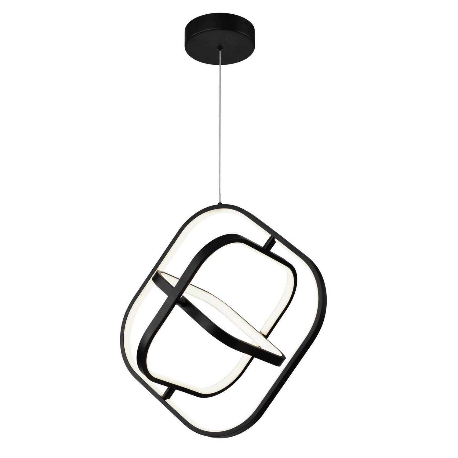 Artcraft - AC6690BK - LED Pendant - Sienna - Semi Gloss Black