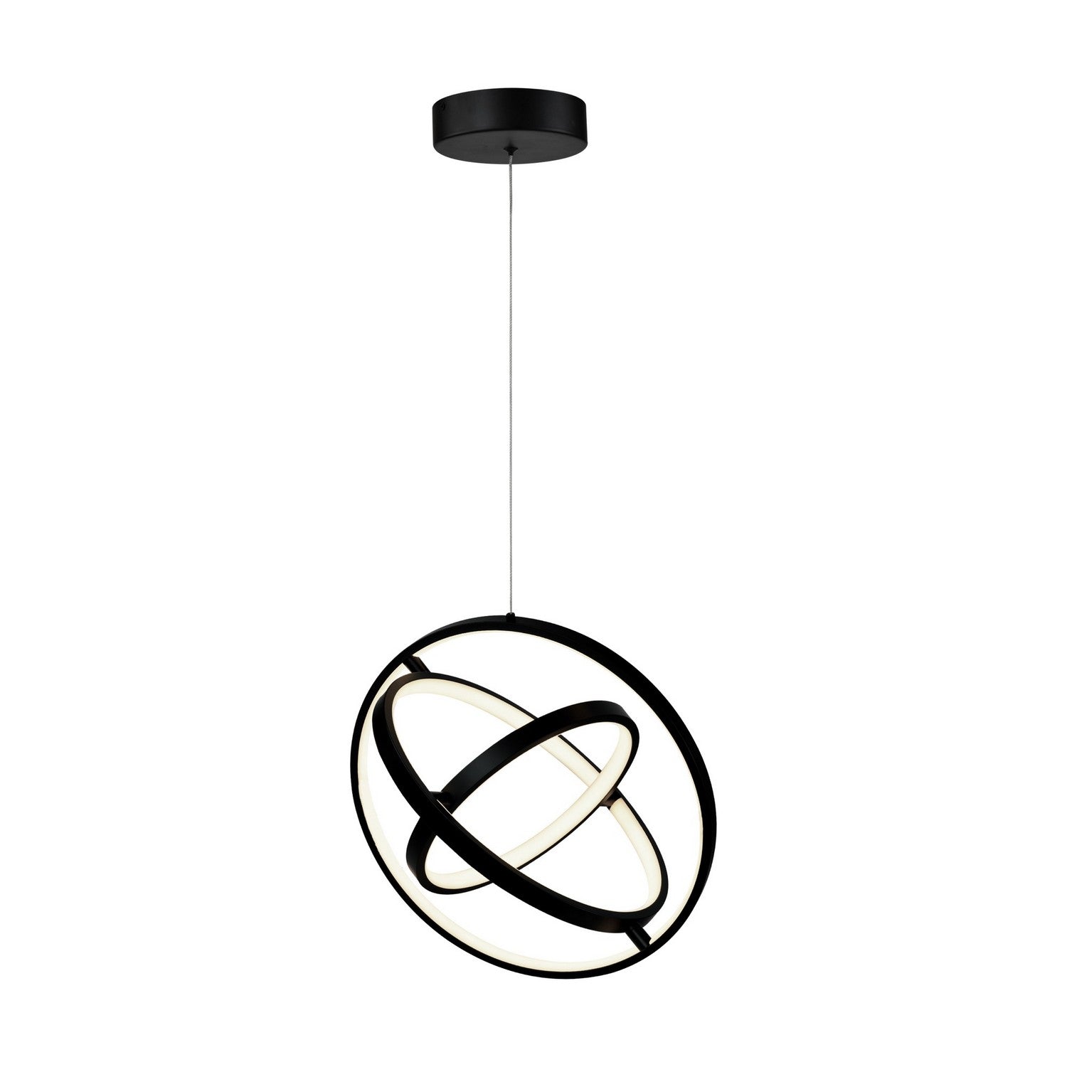 Artcraft - AC6691BK - LED Pendant - Sienna - Semi Gloss Black