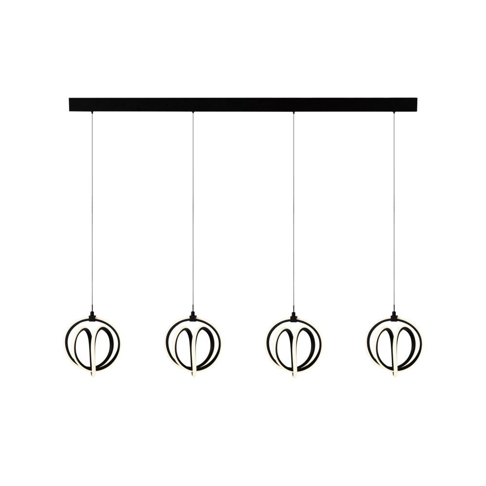 Artcraft - AC6734BK - LED Chandelier - Rose Collection - Black