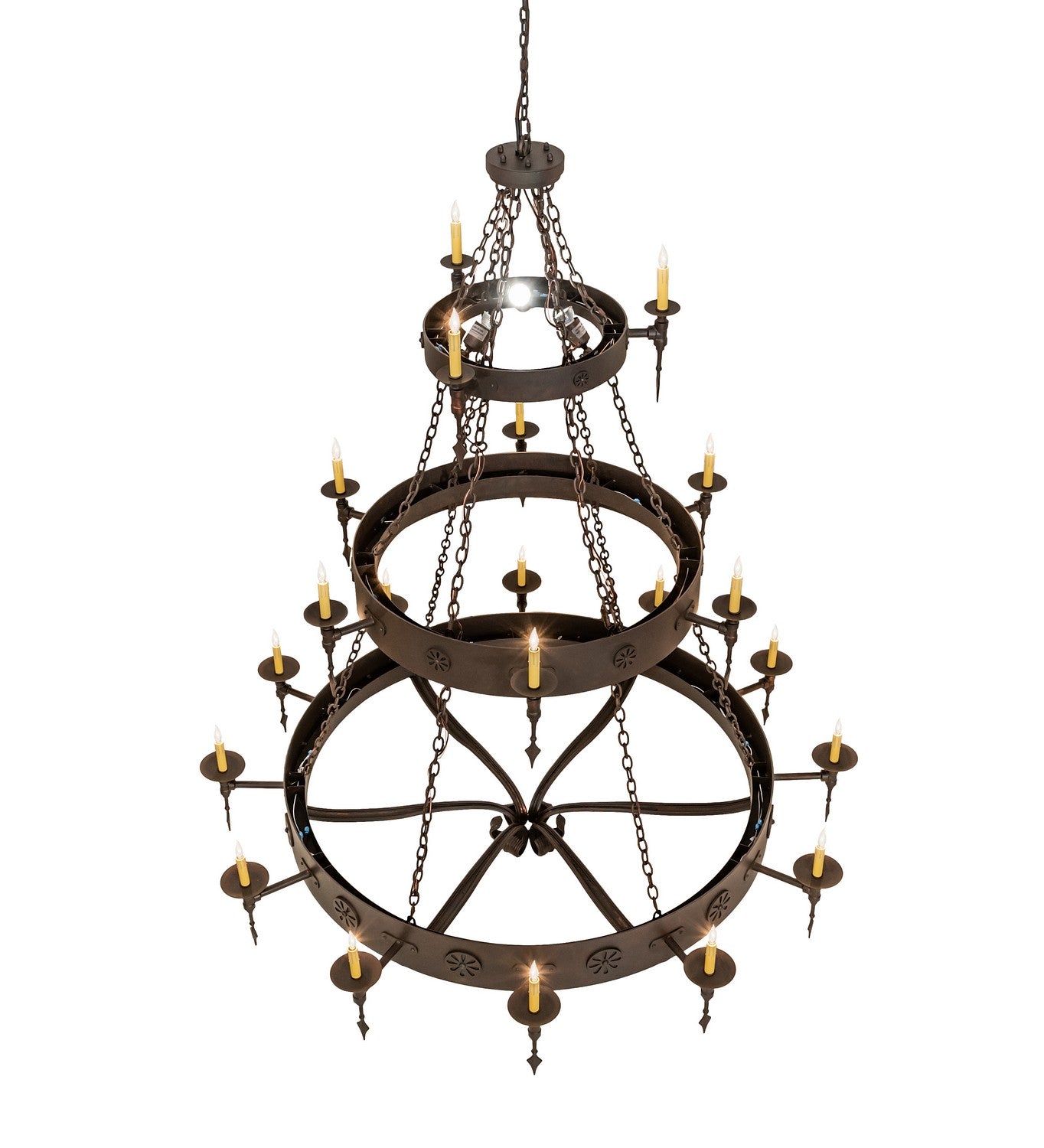 Meyda Tiffany - 248627 - 24 Light Chandelier - Warwick - Copper Rust