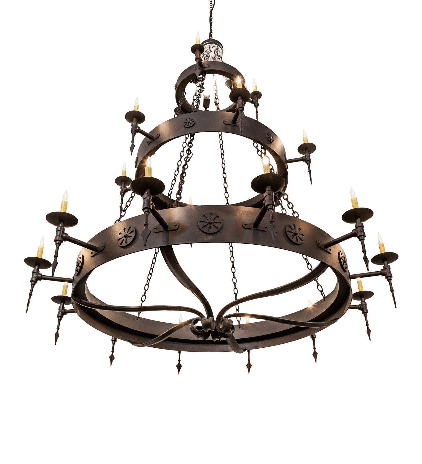 Meyda Tiffany - 248627 - 24 Light Chandelier - Warwick - Copper Rust