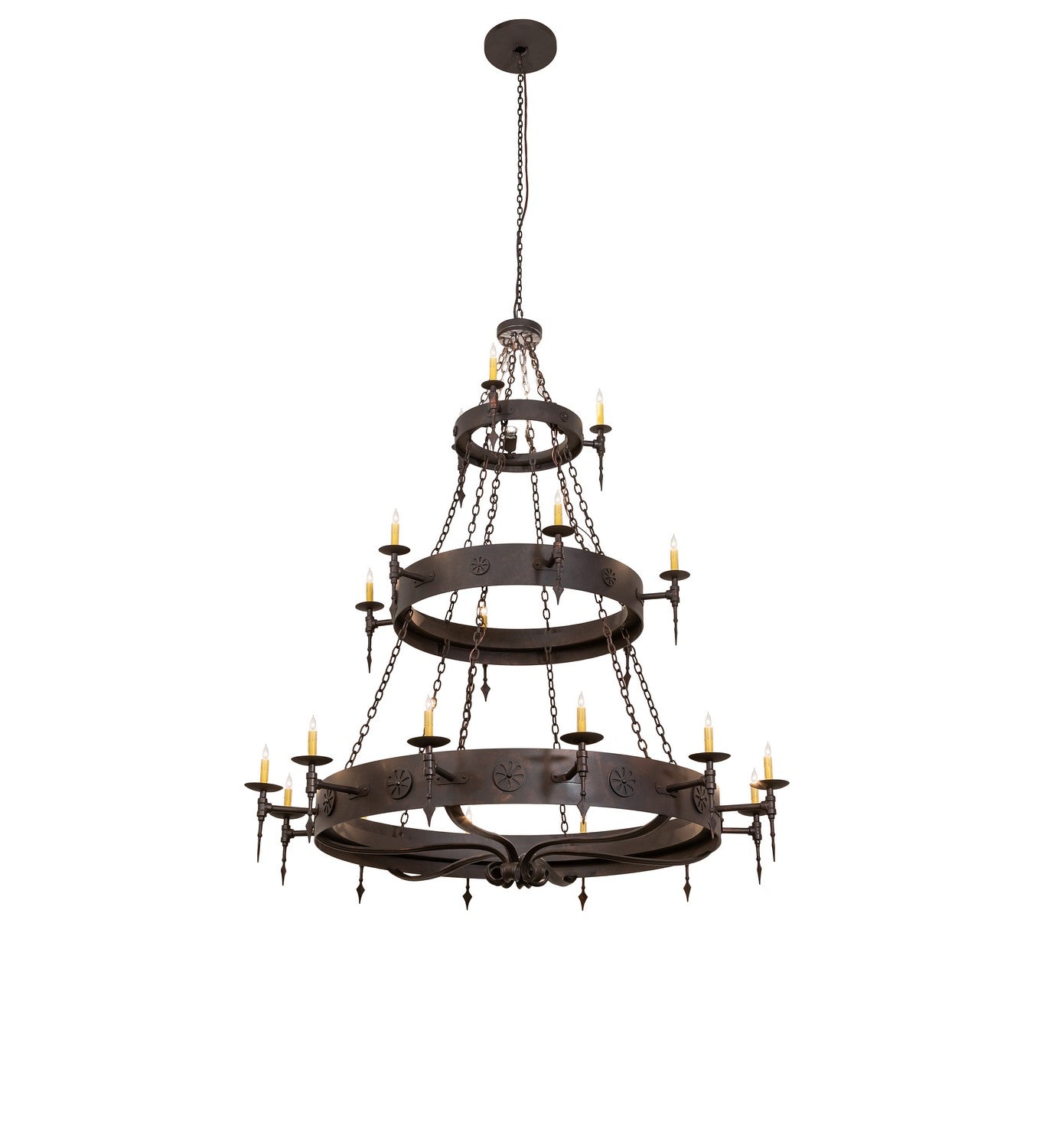 Meyda Tiffany - 248627 - 24 Light Chandelier - Warwick - Copper Rust