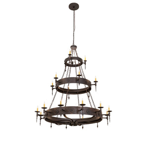 Meyda Tiffany - 248627 - 24 Light Chandelier - Warwick - Copper Rust