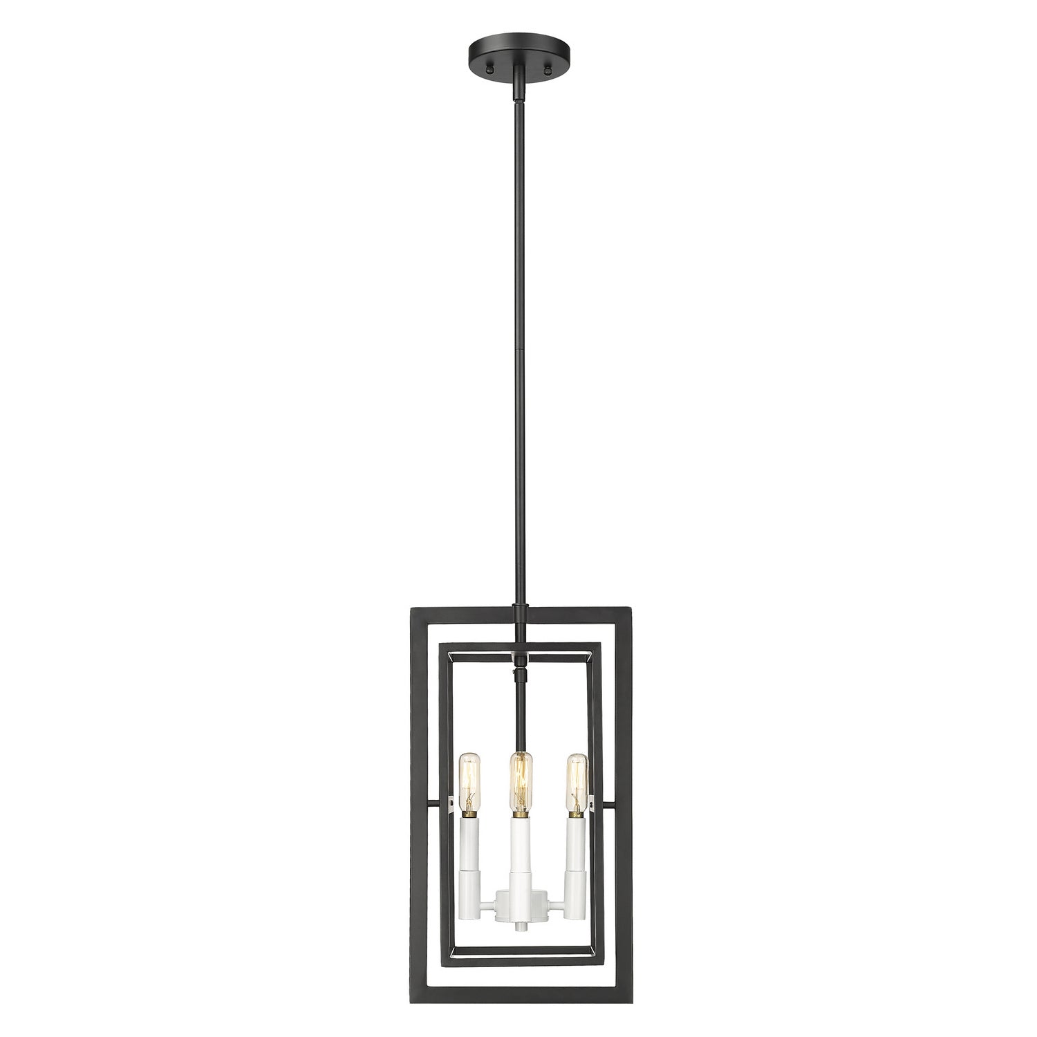 Acclaim Lighting - IN20020BK - Four Light Pendant - Milbank - Black with White Candle Sleeves