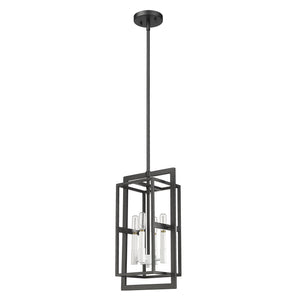 Acclaim Lighting - IN20020BK - Four Light Pendant - Milbank - Black with White Candle Sleeves