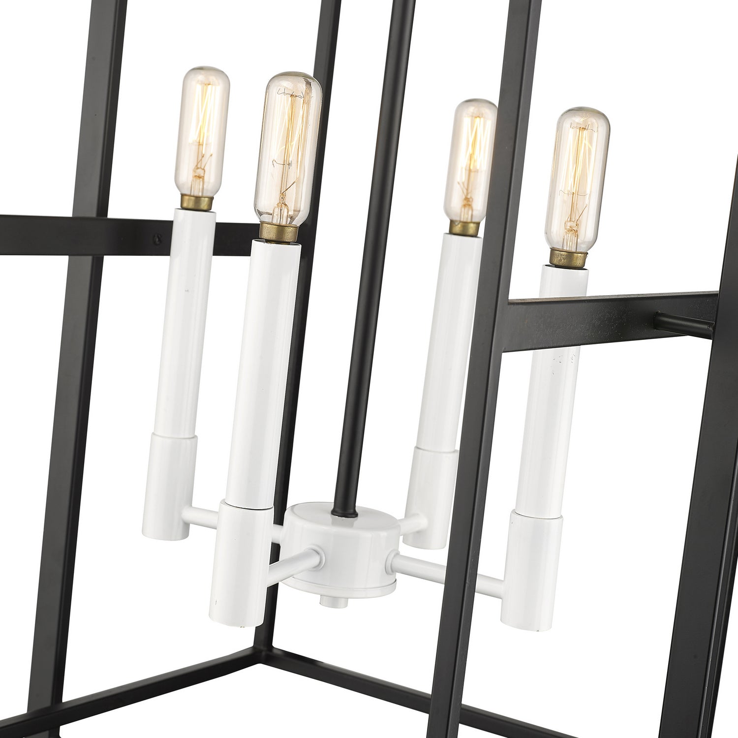 Acclaim Lighting - IN20021BK - Four Light Pendant - Milbank - Black with White Candle Sleeves